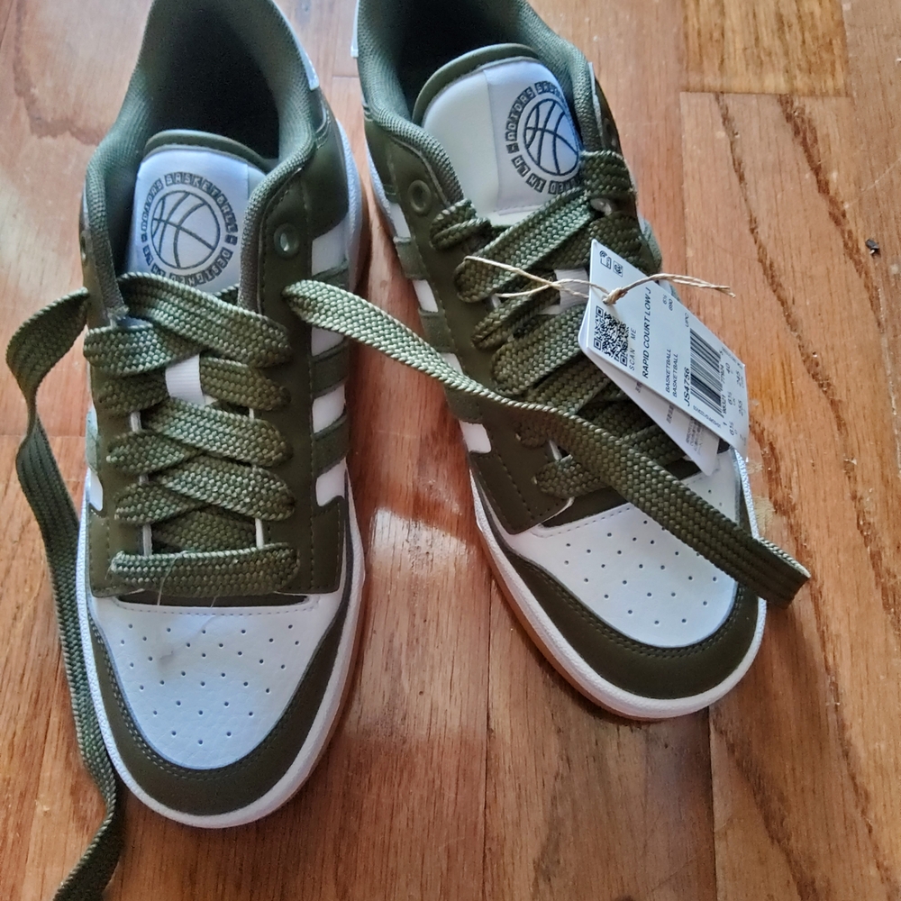 Green and White Basketball Sneakers
